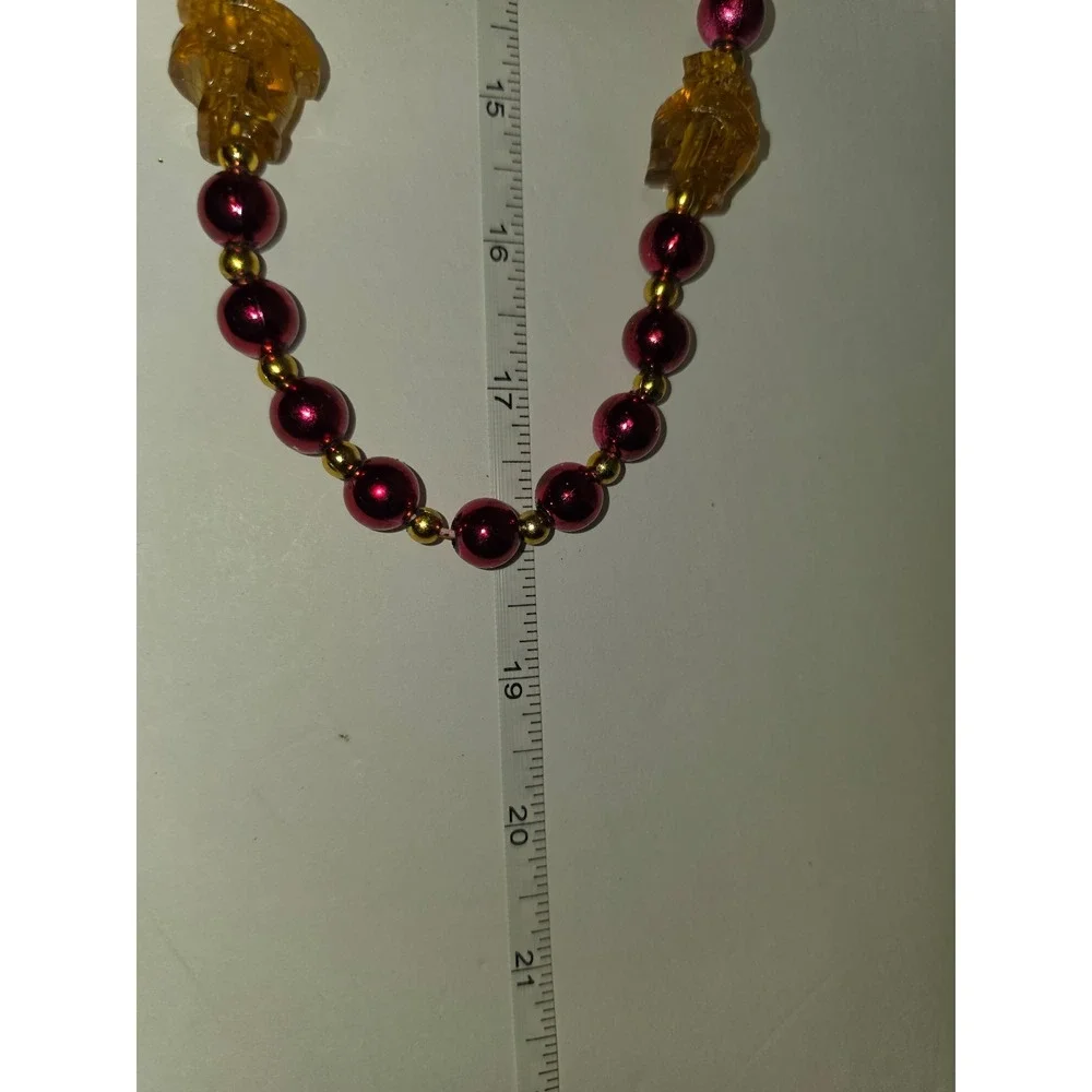 Light up Mardi‎ Gras Spartan beads beaded necklace toss